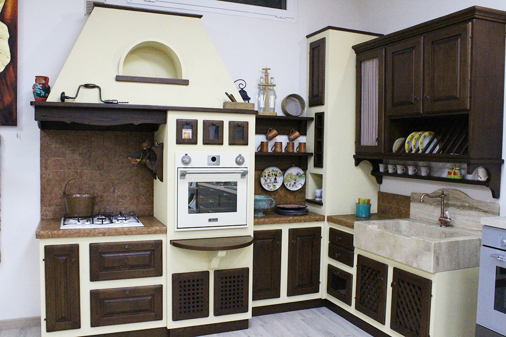 Cucina in muratura Noce